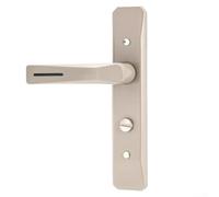 Rackumic Cerradura de puerta de baño de una sola lengua sin llave, operación silenciosa, aleación de zinc, acabado negro, adecuado para puertas de 25-50 mm de grosor para privacidad de baño o cocina
