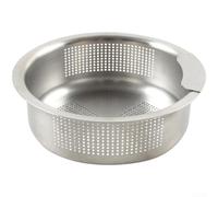Rackumic Cesta colador de fregadero de acero inoxidable de 135 mm de diámetro, modelo de acabado cepillado resistente, filtro de malla de 1 mm de grosor de 0,5 mm, construcción para drenaje de cocina