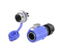 Rackumic Conector de cable y cable eléctrico impermeable de 2 a 5 pines para soldadura de aviación de metal ABS 5 x 2 x 2 cm para cámara de seguridad de maquinaria agrícola marina automotriz azul