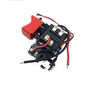 Rackumic Conjunto de interruptor 2607202520 para Bosch GSR120-LI GSB120-LI destornillador eléctrico herramienta eléctrica pieza de repuesto rojo plata plástico taller kit de reparación