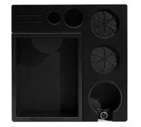 Rackumic Espresso Knock Box Organizador para distribuidor de manipulaciones y pantalla de disco con base antideslizante hecho de ABS y silicona para portafiltros de 51 mm a 58 mm en color blanco para