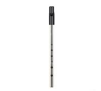 Rackumic Flauta de silbato irlandesa de estaño en C D Bb Key 6 agujeros Metal Penny Flauta para instrumentos de viento de madera principiantes y profesionales tono plateado sonoro (Bb Key Silver)