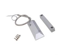 Rackumic Interruptor magnético Sensor de alarma normalmente abierto cerrado con cable de aleación de zinc 106 x 38 x 10 mm para puerta de garaje de fábrica, puerta de ventana, protección de seguridad