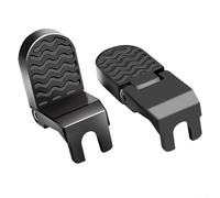 Rackumic Juego de 2 clavijas plegables para pedal trasero de pasajero, aleación de aluminio, ligeras de 10 mm y 15 mm para bicicleta eléctrica, MTB, motocicleta, color negro, compatible con (M15)