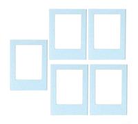 Rackumic Juego de 5 marcos de fotos para fotos de 3 pulgadas, diseño hueco de pajilla, decoración del hogar, para nevera, nevera, cocina, oficina, inserto y cambio de fotos para amigos, familia