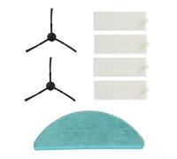 Rackumic Juego de cepillos laterales de limpieza de esquinas para Cecotec | Incluye cepillos laterales, paños de fregona, filtros; para un ajuste perfecto para los modelos Conga 8090 ULTRA
