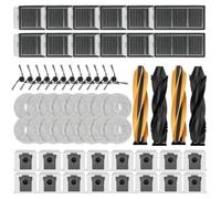 Rackumic Juego de piezas de aspiradora HEPA filtros laterales y bolsas de polvo para MOVA para trouver Mobius 60 Matrix10 para Ultra para el cuidado del piso del hogar recogida de pelo de mascotas y