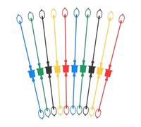 Rackumic Juego de tapas antipolvo de acoplamiento hidráulico de conexión rápida, conector de cara plana de goma, extremos macho hembra, rosca de 1/2 pulgada, cubierta protectora estándar ISO5675, 10