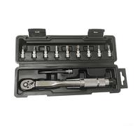 Rackumic Kit de 11 llaves dinamométricas de 1/4 pulgadas de accionamiento ajustable de 5-25 Nm, incluye varilla de extensión y 9 enchufes para mantenimiento de máquinas de bicicletas