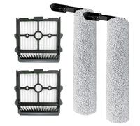 Rackumic Kit de cepillo de rodillo y filtro para Tineco Switch S6 para aspiradora Tineco Stretch S6 Wet Dry Vacuum Cleaner Lint Nylon Filter Paper Material incluye dos cepillos de rodillo y filtros