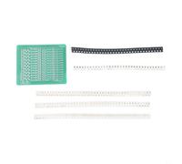 Rackumic Kit de soldadura LED para tablero de práctica SMD 0805 0603 0402 con ors rojos para juego de aprendizaje de electrónica y entrenamiento de aficionados, circuito digital de enseñanza PCB verde