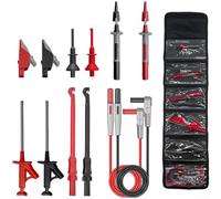 Rackumic Multer Probes - Juego de 12 piezas con ganchos de silicona suave y plátano para kits de detección de circuito de reparación de automóviles y pruebas de voltaje