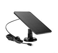 Rackumic Panel solar 4W 5V Cargador de silicio monocristalino con interfaz USB para parpadeo para cámaras REOLINK Sistema de seguridad Color negro Tamaño compacto 175x115mm (negro)