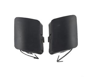 Rackumic Par de tapas de gancho de remolque para Toyota RAV4 2006 2007 2008 ACA33 ACA30 ACA31 ABS plástico negro izquierdo y derecho parte exterior de repuesto