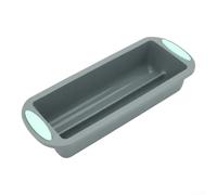 Rackumic Pastel de mousse de sílice para molde, 1 bandeja sin utensilios para hornear, 27,5 x 9,8 x 5,5 cm, calor azul brillante, -40 F a 450 F para pan casero y hornear pasteles en la cocina casera