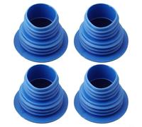 Rackumic Sello de manguera de tubo de drenaje, 4 unidades, plástico TPR de silicona para lavadora, tanque de agua, drenaje de suelo, junta de alcantarillado, diseño antienvejecimiento, azul, rosa