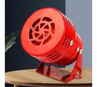 Rackumic Sirena de alarma AC220V AC110V DC24V DC12V Potente motor de metal plástico base fija instalación para obras de construcción de hechos, seguridad vial, rojo (AC110V)