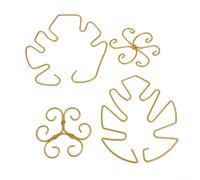 Rackumic Soporte para plantas Monstera Unique Turtle Shell Gold Iron Stem para estabilizador para plantas trepadoras de interior, ayuda al crecimiento ajustable, paquete de 6 (juegos de cuatro piezas)