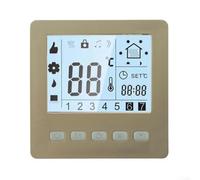 Rackumic Termostato digital programable con bloqueo de seguridad semanal para niños, pantalla LCD, montaje en pared, control de temperatura para hogar, oficina, hotel, calefacción eléctrica, color