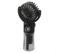 Rackumic Ventilador pulverizador portátil recargable de mano con función de bruma de agua, carga Type-C, bajo nivel de ruido, depósito transparente, 4 ajustes para niños, estudiantes, oficina, viaje