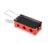 Raclette - Melter de queso de 18,5 x 6 x 9 cm, herramienta portátil de cocina calentada con vela, bandeja de acero al carbono sin revestimiento con mango de madera aislado, para uso doméstico y fiesta