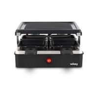 Raclette y grill luga40 hkoenig para 4 personas, negro, 600w, placa grill extraíble 21.2 cm