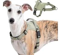 Racocou Arnés Antitirones para Perro - Bolsillo GPS Tela Reflectante y Transpirable Cuello Flexible Anillas Frontales y Traseras - Fácil de Poner para Perros de Tamaño Pequeño a Mediano,L