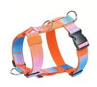 Racocou Arnés antitirones para Perros, Modelo en Y Regulable por Delante, Robusto y cómodo - Ideal para Perros medianos y Grandes, Correr y Senderismo.,Naranja,L