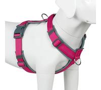 Racocou Arnés para Perro Anti-Tiro Ajustable con Acolchado Suave de Nylon Reflectante y Hebillas de Liberación Rápida para Perros Pequeños, Medianos y Grandes,Rojo,XS