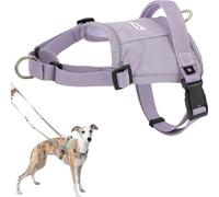 Racocou Arnés para Perro Antitirones - Bolsillo GPS Tela Reflectante y Transpirable Cuello Flexible Anillas Frontales y Traseras - Fácil de Poner para Perros de Tamaño Pequeño a Mediano,Púrpura,L