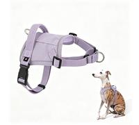 Racocou Arnés para Perro Antitirones con Bolsillo para GPS Tela Reflectante y Transpirable Anillo Flexible en el Cuello y Frontal y Trasero - Fácil de Poner para Perros Pequeños y Medianos,Púrpura,S