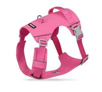 Racocou Arnés para Perros Activos - Tela Ripstop Impermeable de Secado Rápido - Ajuste Antitirones Ajustable - Ribete Reflectante y Asa Trasera de Asistencia,Rosado,S