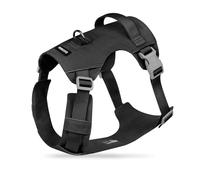 Racocou Arnés para Perros Activos - Tela Ripstop Impermeable de Secado Rápido - Ajuste Antitirones Ajustable - Ribete Reflectante y Asa Trasera de Asistencia,Negro,XS