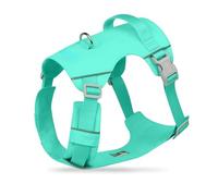 Racocou Arnés para Perros Activos - Tela Ripstop Impermeable de Secado Rápido - Ajuste Antitirones Ajustable - Ribete Reflectante y Asa Trasera de Asistencia,Verde,M