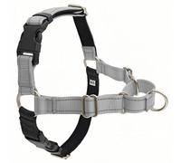 Racocou Arnés táctico para Perros No Tirar Chaleco Ajustable Reflectante de fácil colocación/Retirada para Entrenamiento y Paseo, para Perros pequeños, medianos y Grandes,Gris,M