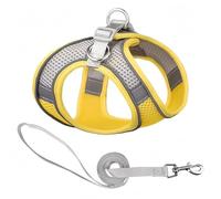 Racocou Arnés táctico para Perros sin tirones, Chaleco Reflectante Ajustable fácil de Poner y Quitar para Entrenar a Caminar, Perros pequeños, medianos y Grandes,Beige,M