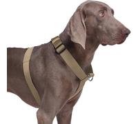 Racocou Arnés táctico pesado para perros, chaleco acolchado ajustable para razas medianas a grandes, ligero y a prueba de escapes, para entrenamiento o paseo, latón, XL