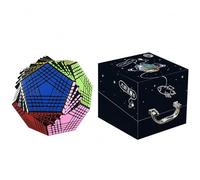 Racocou Cubo de Speed de Nueve Niveles con Cincuenta y Dos Caras, de Forma Irregular. Adecuado para educación, Creatividad, relajación y Juegos Infantiles.,Rojo