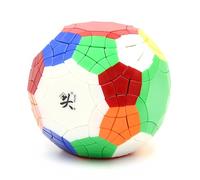 Racocou Cubo de Speed, poliedro de 30 Ejes y 30 Caras, Juguete Educativo y de Inteligencia para aliviar el estrés, Entrenamiento y Competencia, Regalo para el Desarrollo Cerebral,Blanca