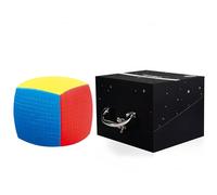 Racocou Cubo de Velocidad, Juguete Educativo, Adecuado para niños y Adultos, Uso Educativo, Alivio del estrés, ejercita el Pensamiento lógico,Marrón