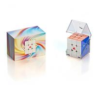 Racocou Cubo mágico 3 x 3, versión actualizada de tercera generación, levitación magnética, versión UV con imanes, juguete educativo para entrenamiento y competición, color rosa