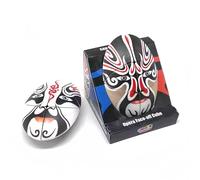 Racocou Cubo Mágico de Cambio de Rostro, Máscara de Ópera Sichuan, Impresión UV en Forma Especial, Cubo 2x2, Juguete de Rompecabezas, Herramienta para Aliviar el Estrés,Gris