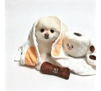 Racocou Juguete Perro Gracioso Caca de Peluche con Rollo Papel Sonajero Puzzle Interactivo Regalo Broma para Perros Pequeños Pack 1 o 2,L