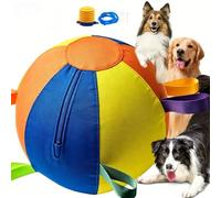 Racocou Pelota de Pastoreo Resistente a Desgarros para Perros Pelota de Entrenamiento Interactiva con Correas para Razas Grandes Juguete para Juego al Aire Libre para Perros Pastor y de Ganado,M