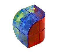 Racocou Prisma triangular de segundo orden, cilindro irregular de color sólido de segundo orden, cubo de velocidad irregular, juguete educativo antiestrés (56*56 mm), desarrolla la inteligencia,Marrón