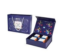 Racocou Set de Cubos mágicos, de 2,3,4,5 Niveles, Juguete Educativo, para aliviar el estrés, desarrollar el Pensamiento lógico, Entrenamiento, competiciones, Velocidad, Regalo, Desarrollo Cerebral
