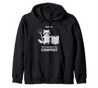 Racoon Eso es Todo Vas en el Humor de jardinería Compost Sudadera con Capucha