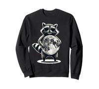 Racoon Moon Exploración Espacial Luna Divertida Luna Sudadera