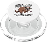 Racoon Odio Cuando Estoy Hablando Conmigo Mismo Sarcástico PopSockets PopGrip para MagSafe