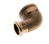 Racor a presión codo 90deg - 18mm Hembra & Rp 3/4'' Hembra - Aleación de cobre